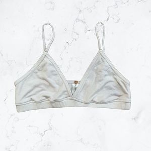 🍐3/$20🍐 LA Hearts White Ribbed Triangle Lounge Bralette Bra Top